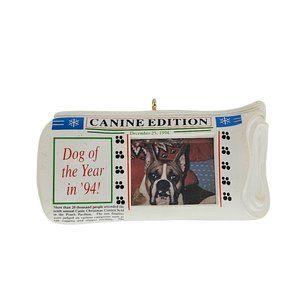 Vintage Hallmark Cards Dog Of The Year 1994 Christmas Ornament Photo Holdere